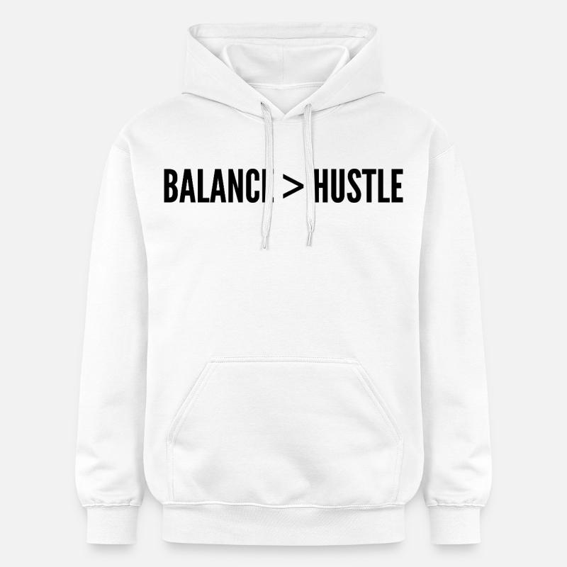 Équilibre Plus Fort Que L’Ambition - Sweat à capuche Softstyle® Gildan Unisexe - blanc