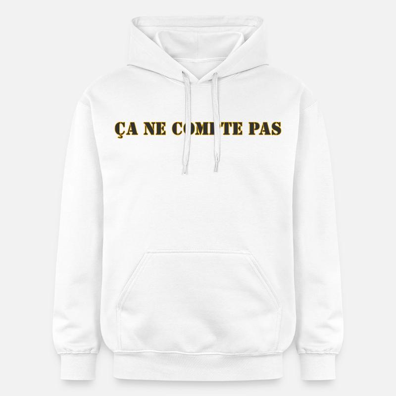 ÇA NE COMPTE PAS - Sweat à capuche Softstyle® Gildan Unisexe - blanc