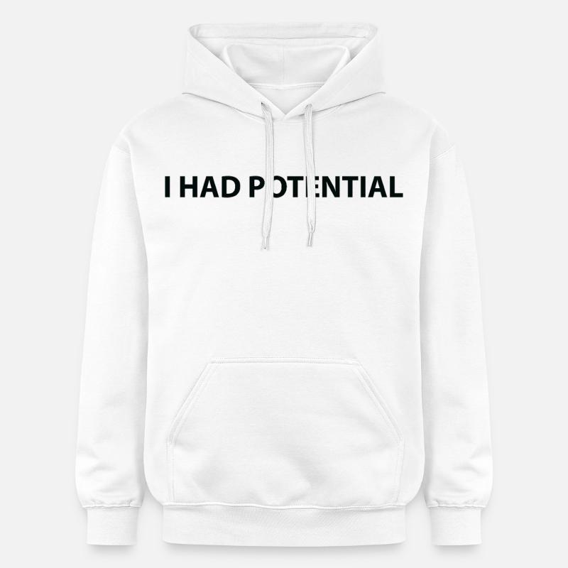 J’avais du potentiel - Sweat à capuche Softstyle® Gildan Unisexe - blanc