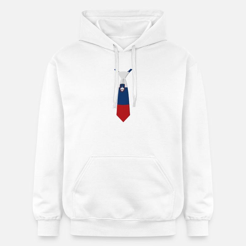 Cravate Slovénie – Conception du drapeau - Sweat à capuche Softstyle® Gildan Unisexe - blanc