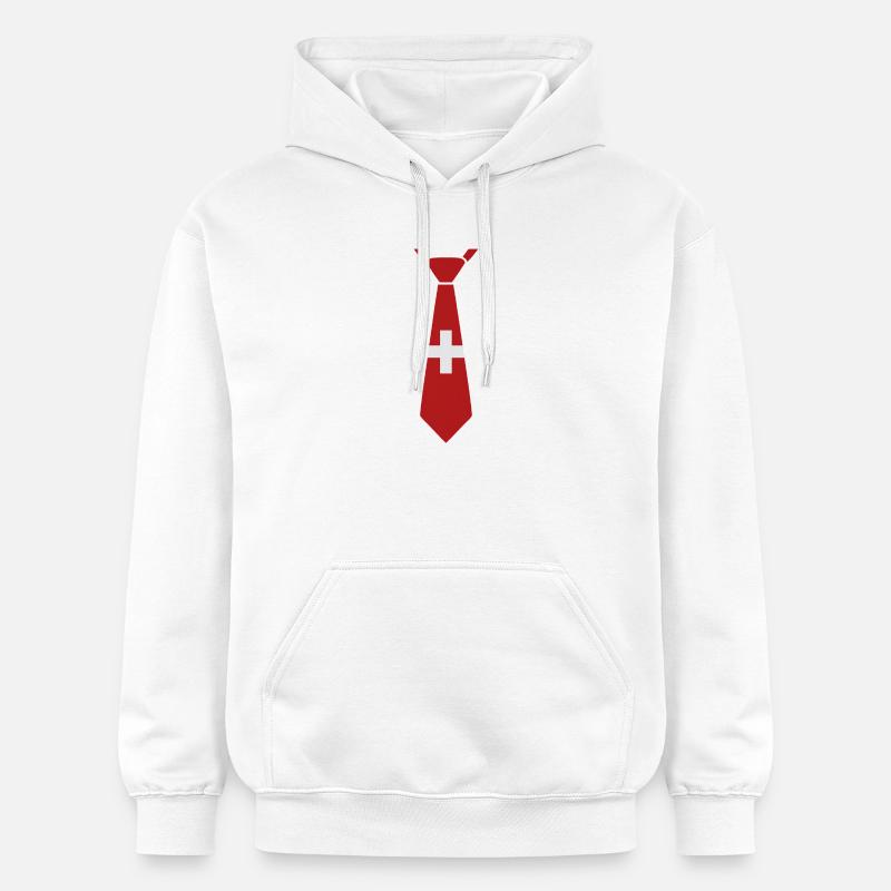 Cravate suisse – Conception du drapeau - Sweat à capuche Softstyle® Gildan Unisexe - blanc