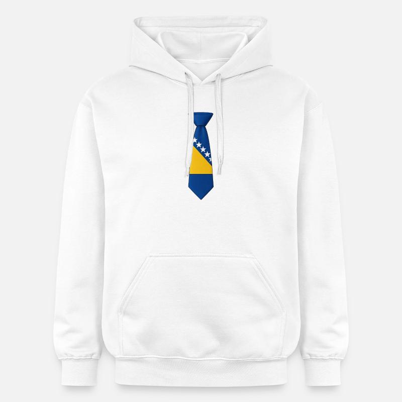 Cravate Bosnie – Conception du drapeau - Sweat à capuche Softstyle® Gildan Unisexe - blanc