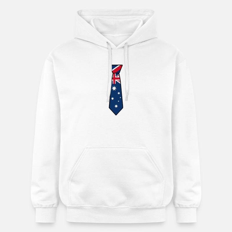 Cravate Australie – Conception du drapeau - Sweat à capuche Softstyle® Gildan Unisexe - blanc