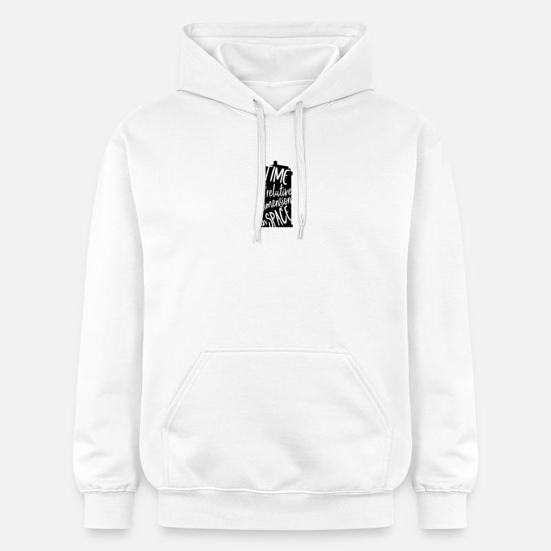 Temps et dimension relative dans l’espace - Sweat à capuche Softstyle® Gildan Unisexe - blanc