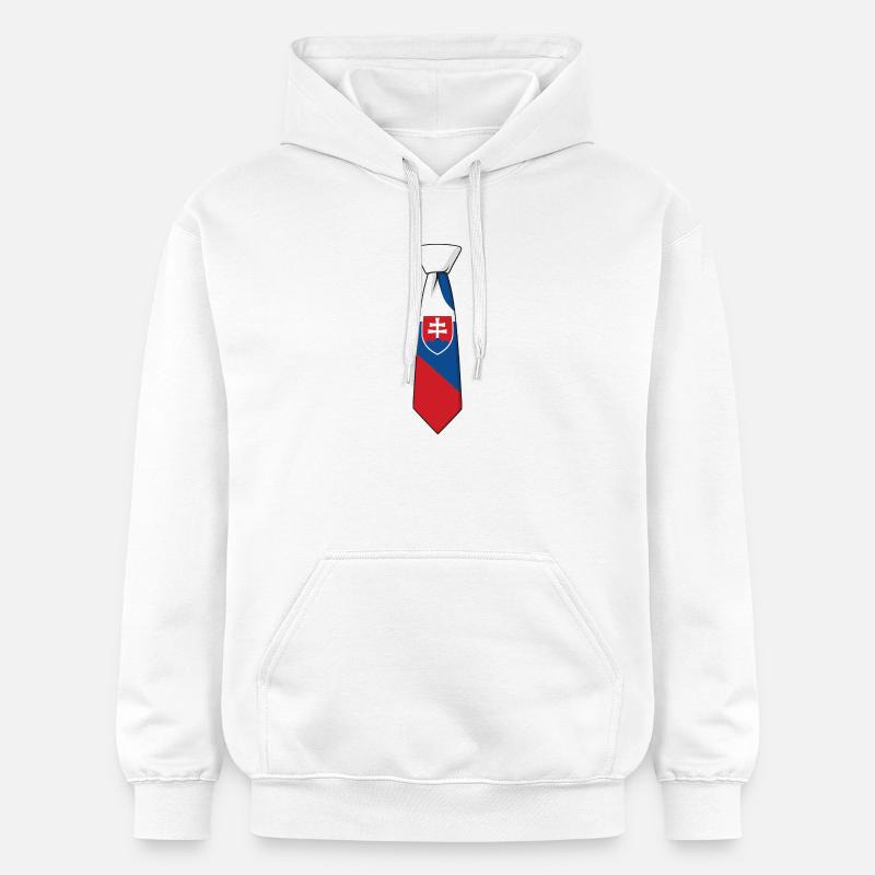Cravate Slovaquie – Conception du drapeau - Sweat à capuche Softstyle® Gildan Unisexe - blanc