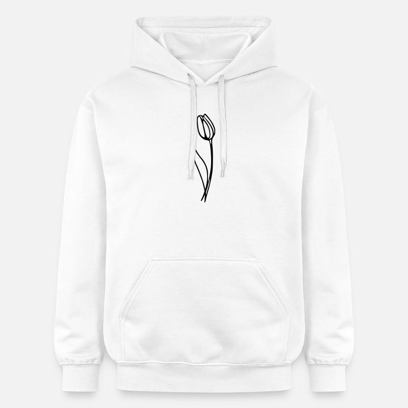 Tulipe - Sweat à capuche Softstyle® Gildan Unisexe - blanc