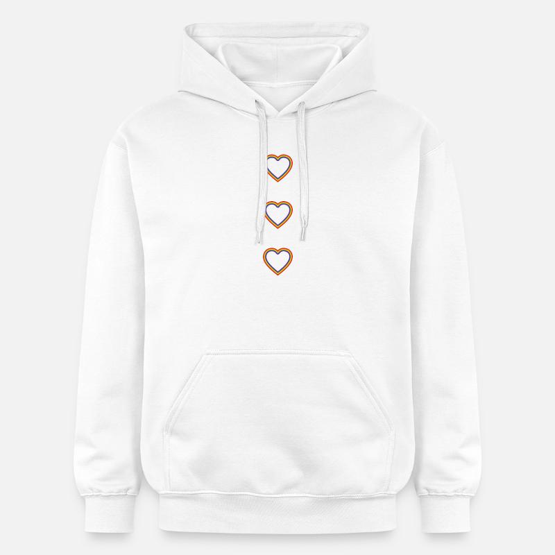 Coeurs arc-en-ciel - Sweat à capuche Softstyle® Gildan Unisexe - blanc