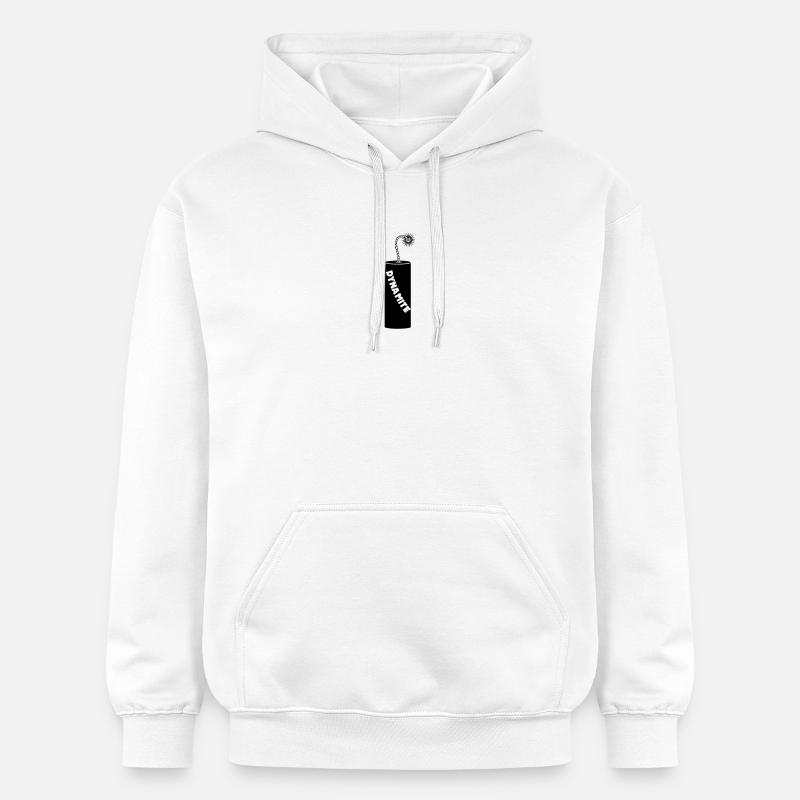 Tige de dynamite brûlante - Sweat à capuche Softstyle® Gildan Unisexe - blanc
