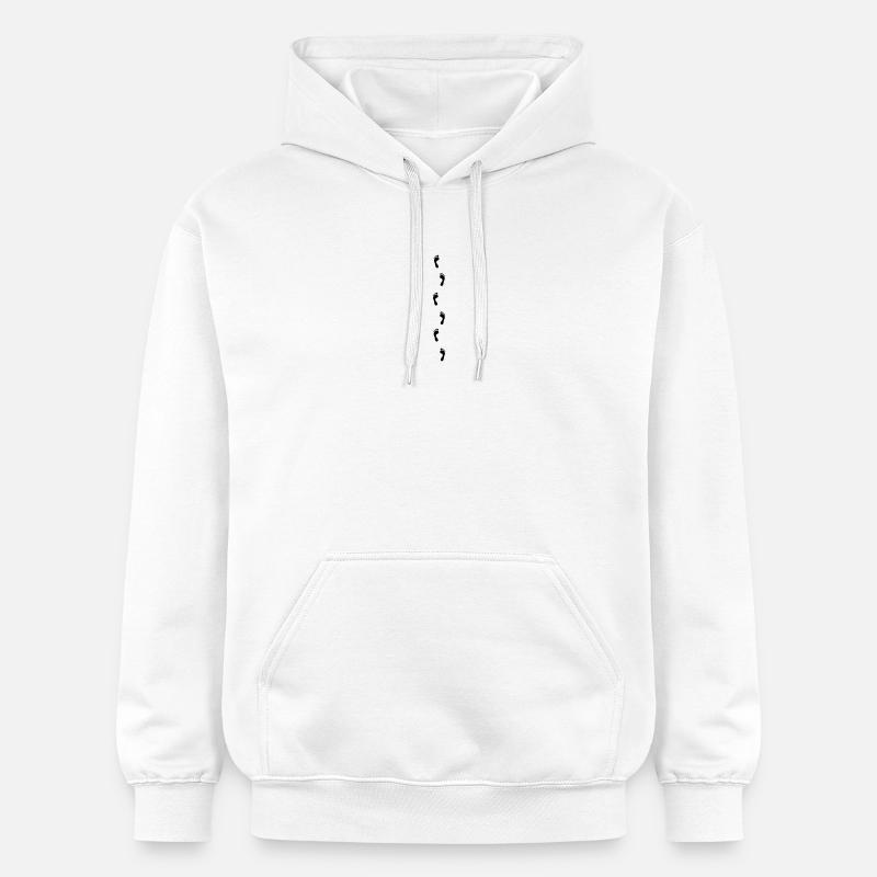 Empreintes de pas - Sweat à capuche Softstyle® Gildan Unisexe - blanc