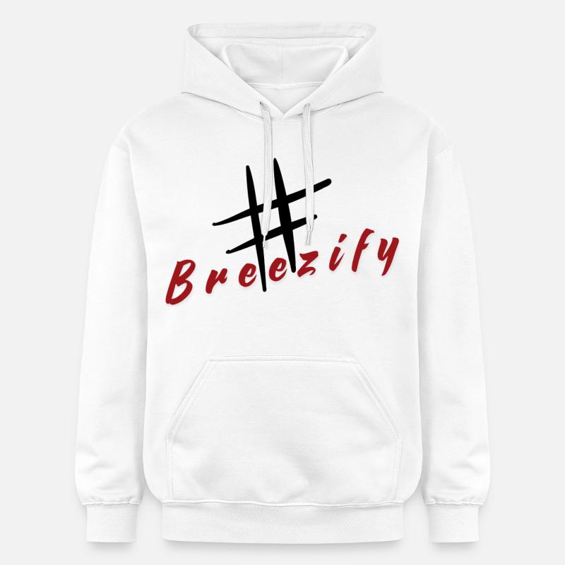 Slogan de l’étiquette de trappe Breezify - Sweat à capuche Softstyle® Gildan Unisexe - blanc