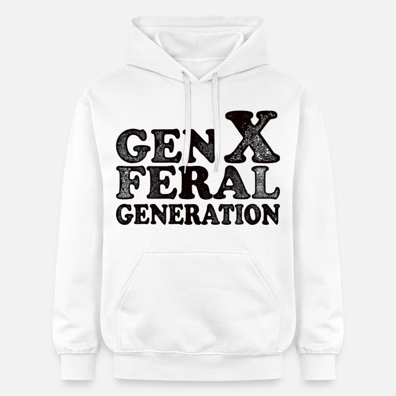 Génération Féroce Vintage Génération X - Sweat à capuche Softstyle® Gildan Unisexe - blanc