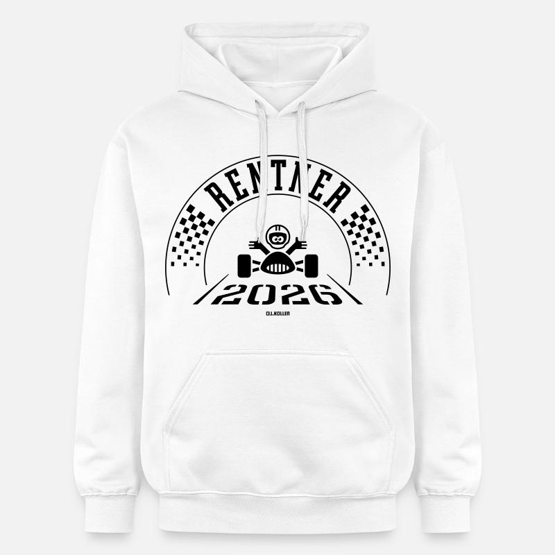 Retraités 2026 (Retraite, retraite, fin / B) - Sweat à capuche Softstyle® Gildan Unisexe - blanc
