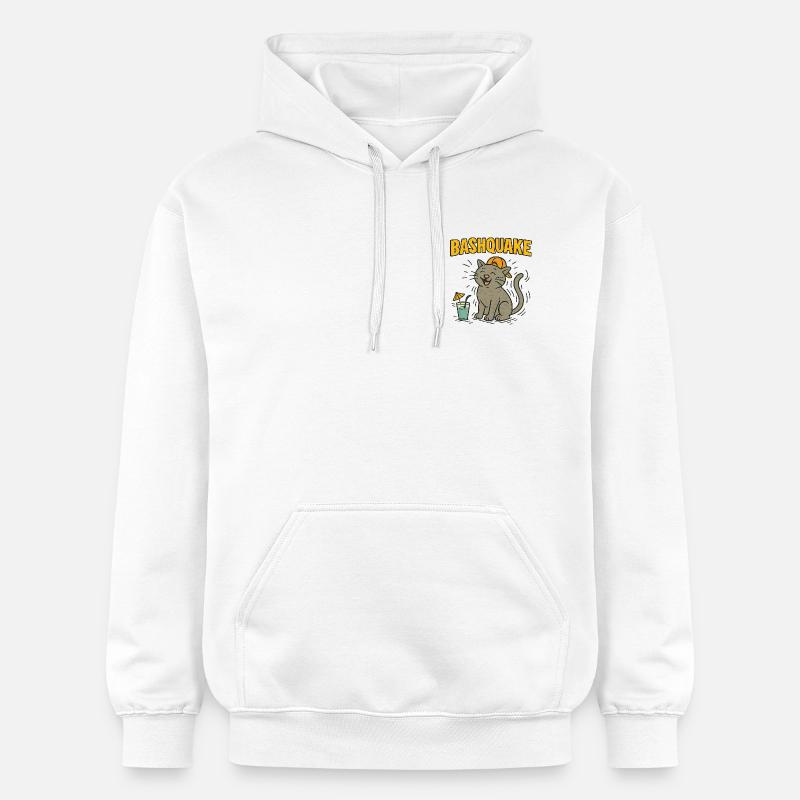 BASHQUAKE - Sweat à capuche Softstyle® Gildan Unisexe - blanc
