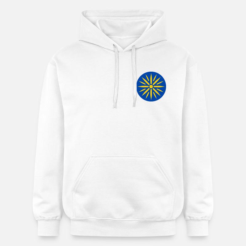 Soleil Bleu en Rayons - Sweat à capuche Softstyle® Gildan Unisexe - blanc