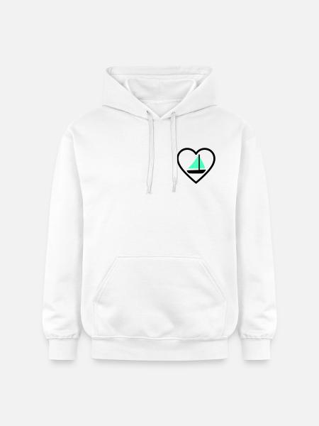 Cuore Vela – Passione Navigazione - Gildan Unisex Softstyle® Midweight Hoodie - white