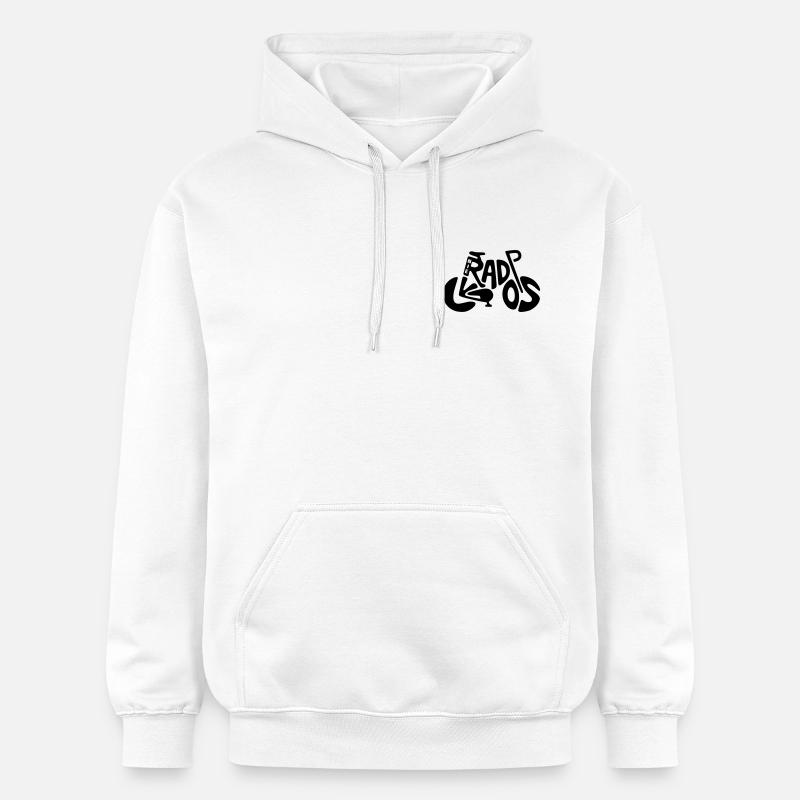 Vélo - Jamais sans roues - Sweat à capuche Softstyle® Gildan Unisexe - blanc