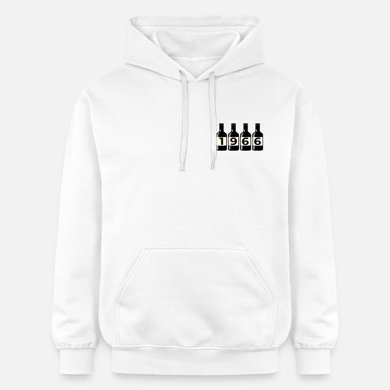 Année de Naissance 1966 Vin - Sweat à capuche Softstyle® Gildan Unisexe - blanc