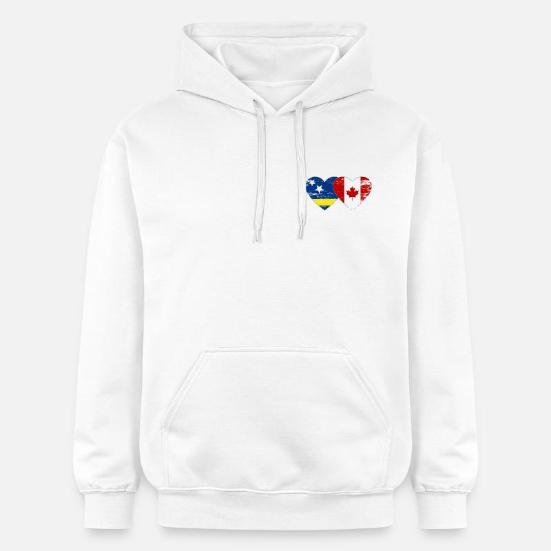Curacao_Kanada_Flagge_Herz_used - Sweat à capuche Softstyle® Gildan Unisexe - blanc