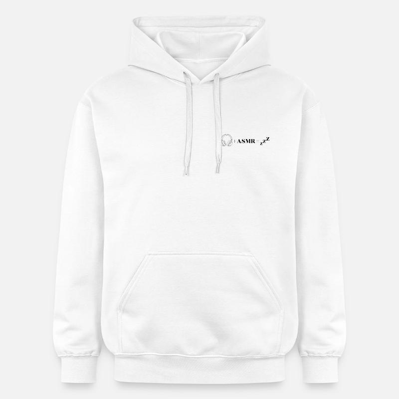 ASMR Sleep Math : 🎧 + ASMR = Zzz - Sweat à capuche Softstyle® Gildan Unisexe - blanc