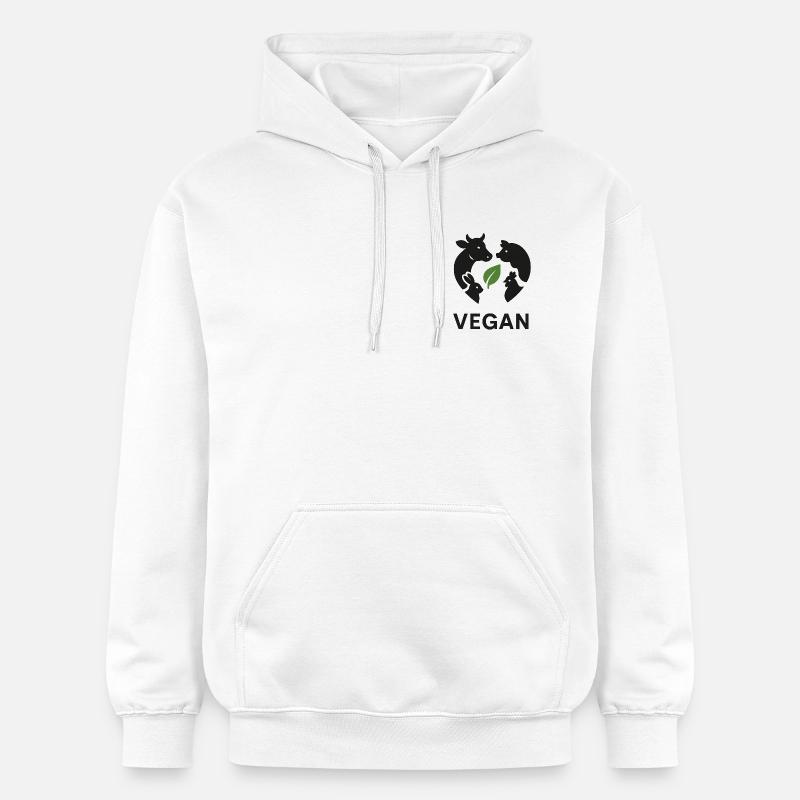 Végétalien - Sweat à capuche Softstyle® Gildan Unisexe - blanc