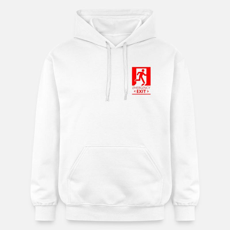 Emergency EXIT Basic Red - Sweat à capuche Softstyle® Gildan Unisexe - blanc