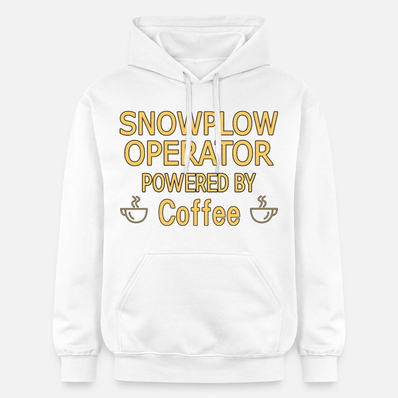 Conducteur de chasse-neige à café - Sweat à capuche Softstyle® Gildan Unisexe - blanc