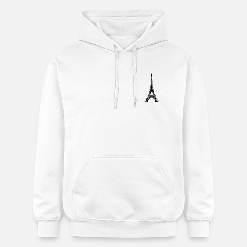 Tour Eiffel - Sweat à capuche Softstyle® Gildan Unisexe - blanc