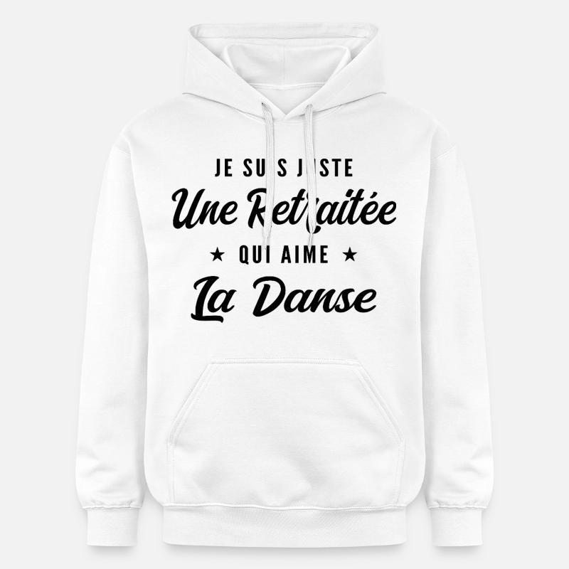 Retraitée Danseuse Humour Cadeau Retraite - Sweat à capuche Softstyle® Gildan Unisexe - blanc