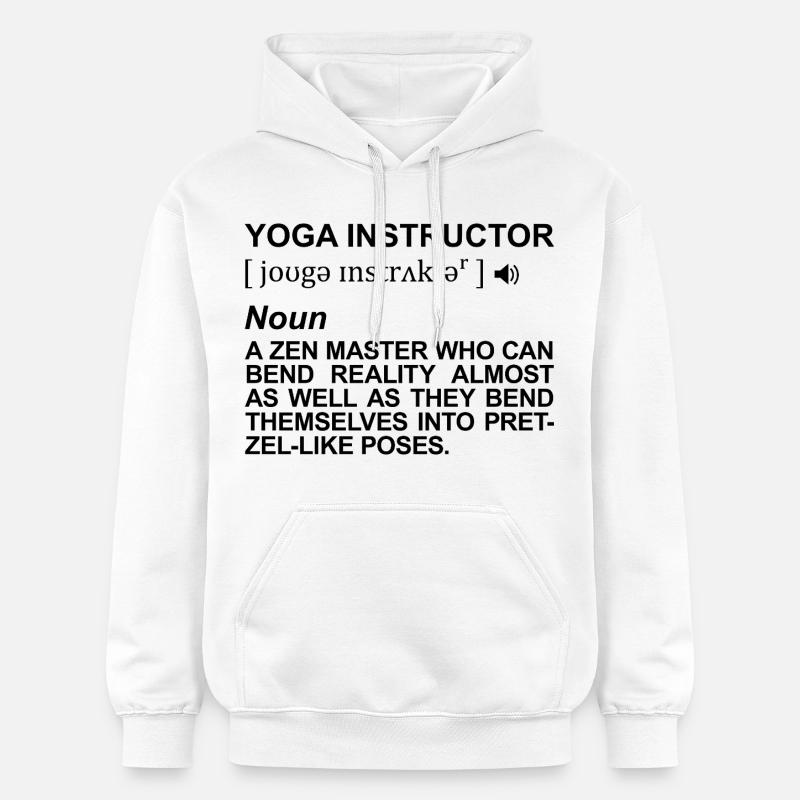 Signification du professeur de yoga - Sweat à capuche Softstyle® Gildan Unisexe - blanc