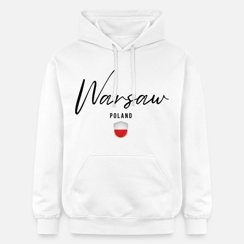 Conception élégante Varsovie, Varsovie Pologne - Sweat à capuche Softstyle® Gildan Unisexe - blanc