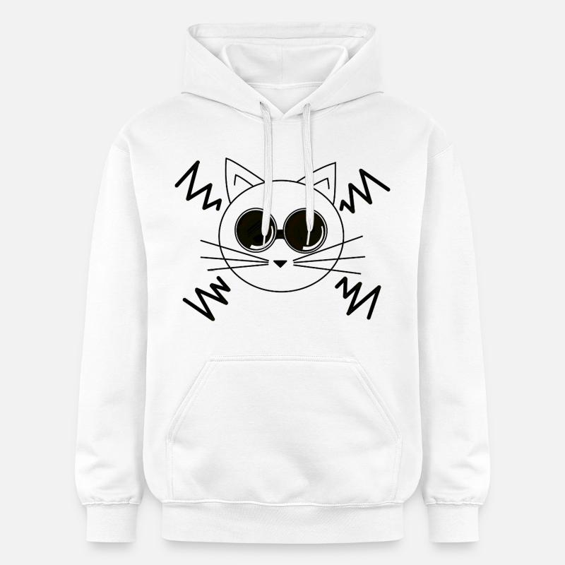 Chat de l’espace - Sweat à capuche Softstyle® Gildan Unisexe - blanc