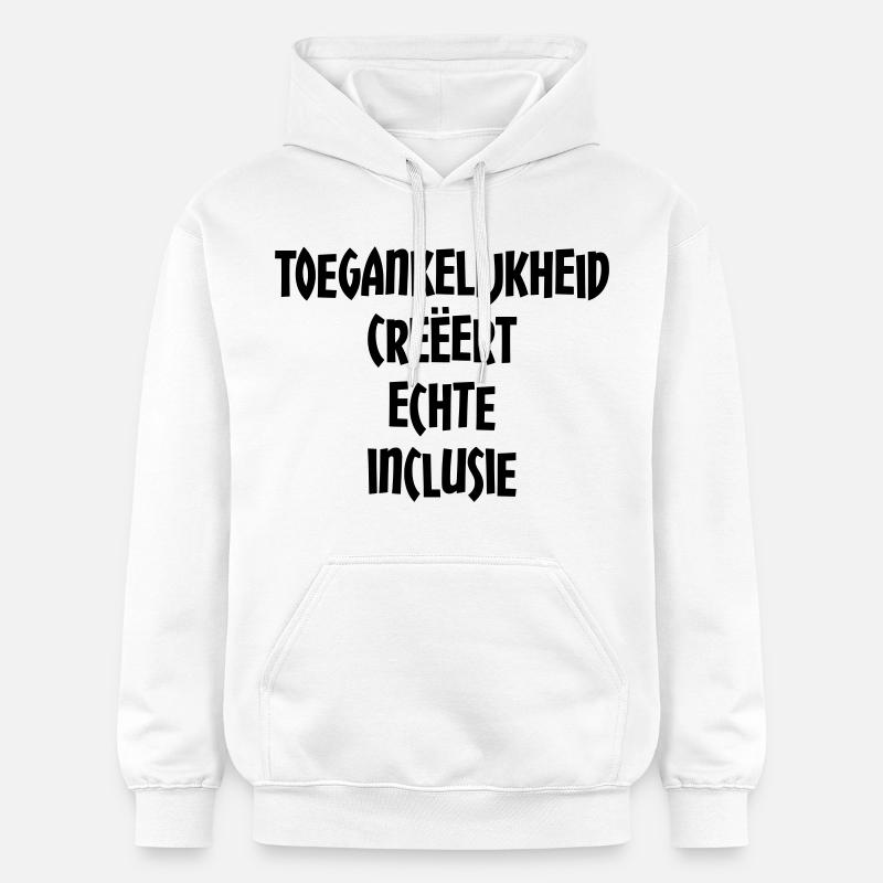 L’accessibilité crée une véritable inclusion # - Sweat à capuche Softstyle® Gildan Unisexe - blanc