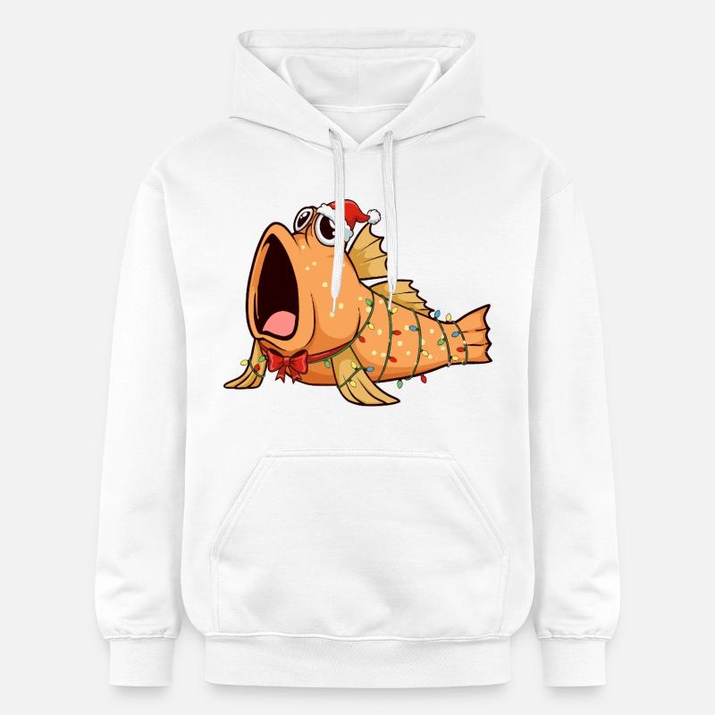 Drôle de Mudskipper - Noël - Sweat à capuche Softstyle® Gildan Unisexe - blanc