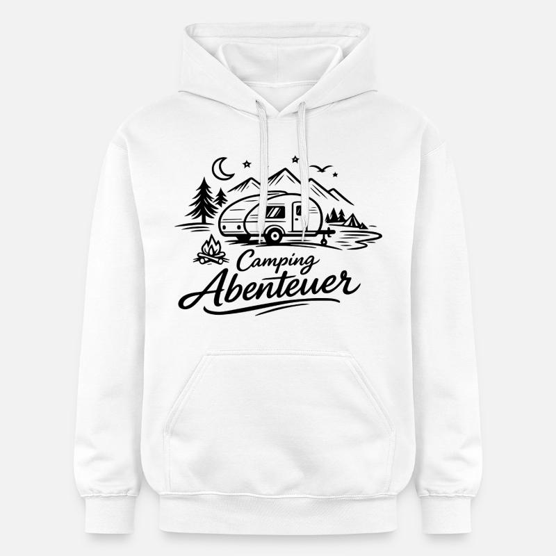 Aventure de camping - Sweat à capuche Softstyle® Gildan Unisexe - blanc