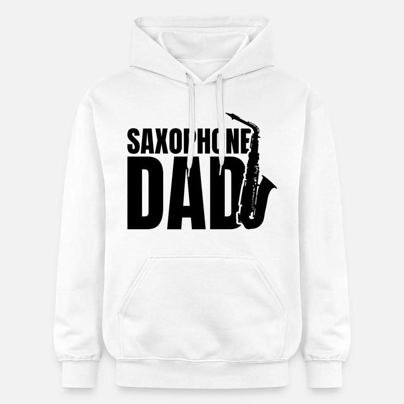 Saxophone Papa - Sweat à capuche Softstyle® Gildan Unisexe - blanc
