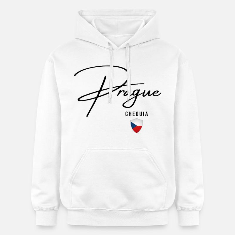 Design élégant Prague, j’adore Prague - Sweat à capuche Softstyle® Gildan Unisexe - blanc
