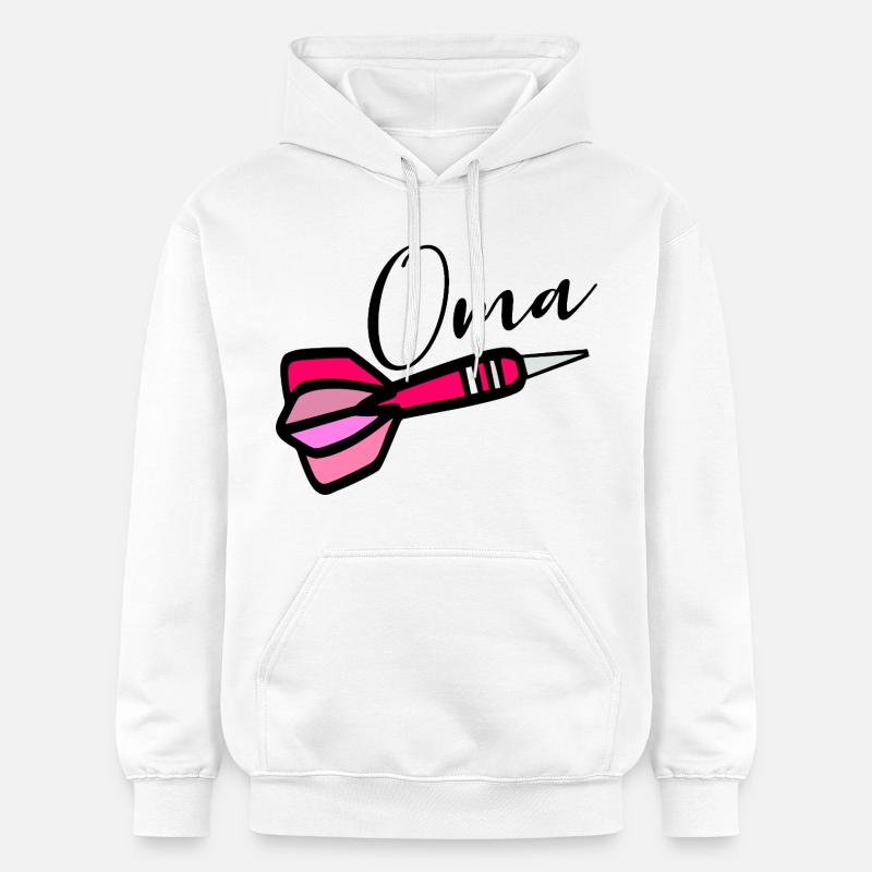 Mamie fléchettes fléchettes - Sweat à capuche Softstyle® Gildan Unisexe - blanc