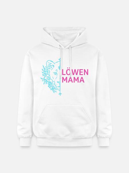 Löwenmama Stolze Löwin Blumen - Gildan Unisex Softstyle® Midweight Hoodie - Weiß