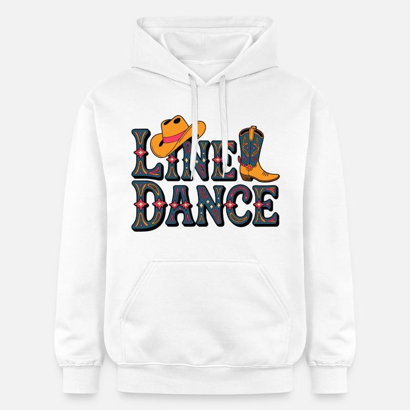 Pattern western de danse en ligne - Sweat à capuche Softstyle® Gildan Unisexe - blanc