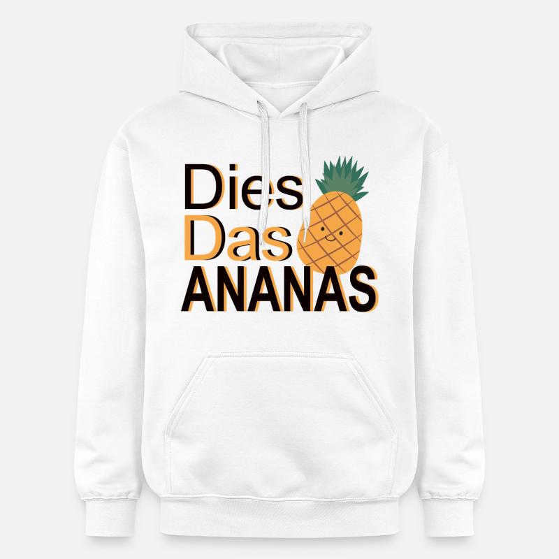 C’est l’ananas – Jeu de mots - Sweat à capuche Softstyle® Gildan Unisexe - blanc
