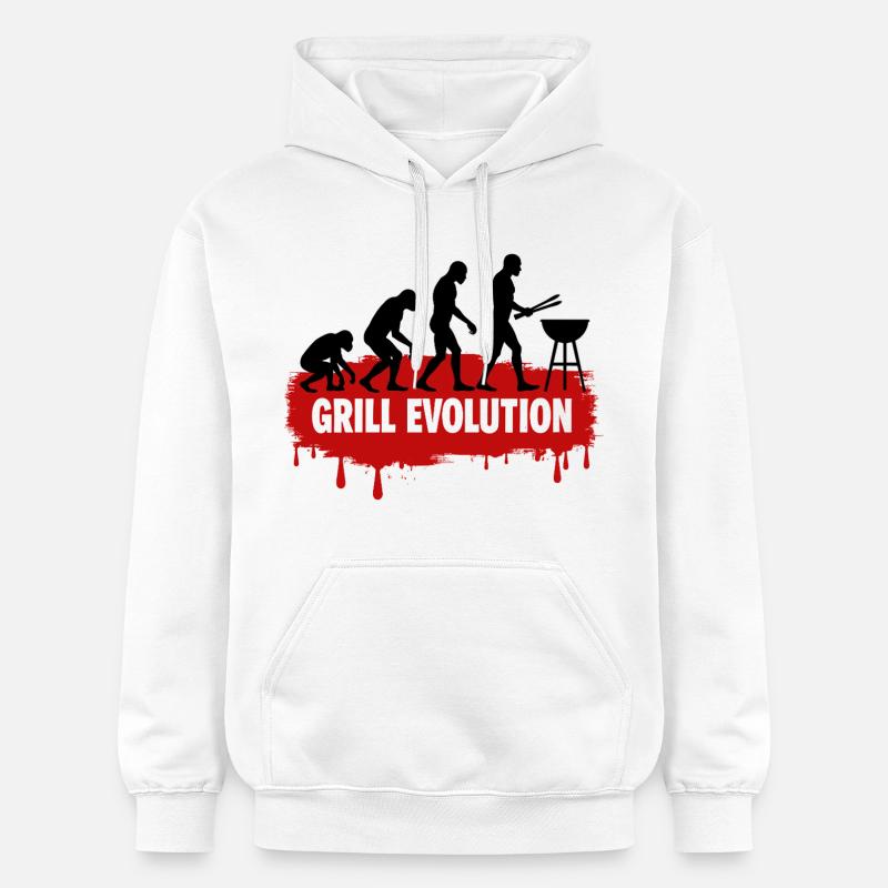 Évolution du grill - Sweat à capuche Softstyle® Gildan Unisexe - blanc