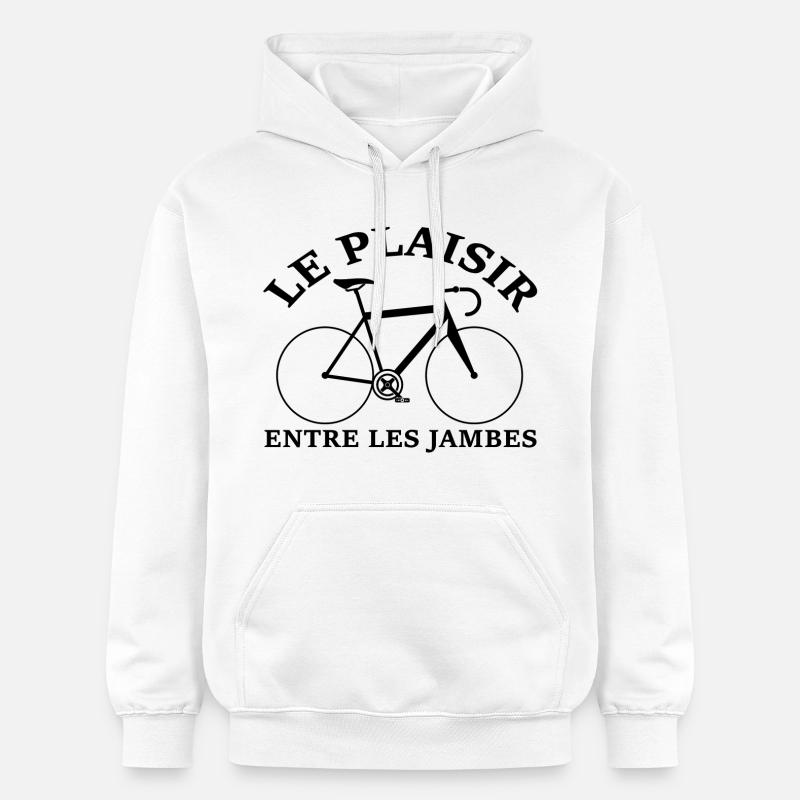 Le plaisir du vélo de course - Sweat à capuche Softstyle® Gildan Unisexe - blanc