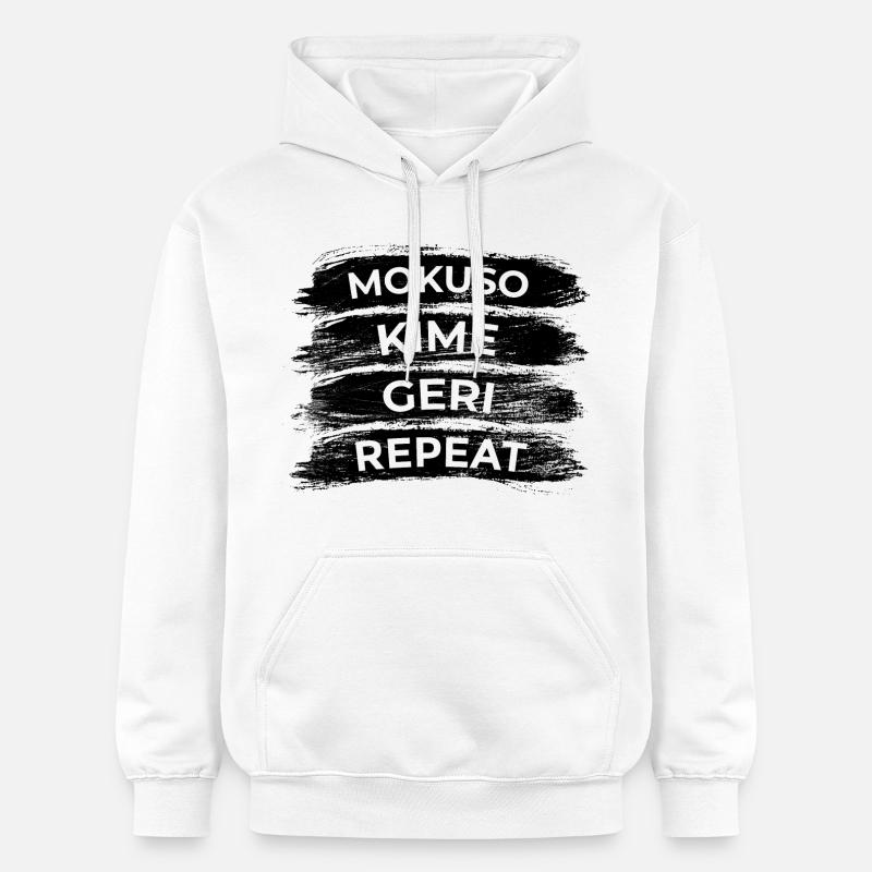 Techniques de karaté - Sweat à capuche Softstyle® Gildan Unisexe - blanc