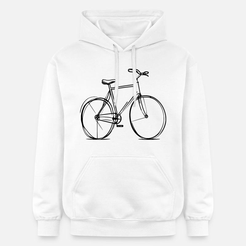 Tracé de lignes de vélo - Sweat à capuche Softstyle® Gildan Unisexe - blanc