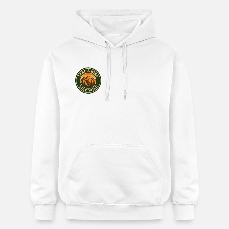 Faites une randonnée - Restez sauvage - Sweat à capuche Softstyle® Gildan Unisexe - blanc
