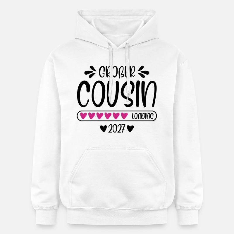 Großer Cousin 2027 loading Herzchen Ladebalken - Gildan Unisex Softstyle® Midweight Hoodie - Weiß