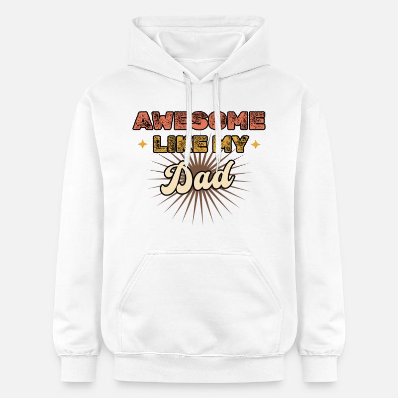 Génial comme mon père - Sweat à capuche Softstyle® Gildan Unisexe - blanc