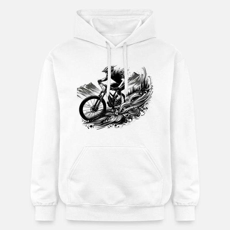 VTT VTT Descente Cadeau - Sweat à capuche Softstyle® Gildan Unisexe - blanc