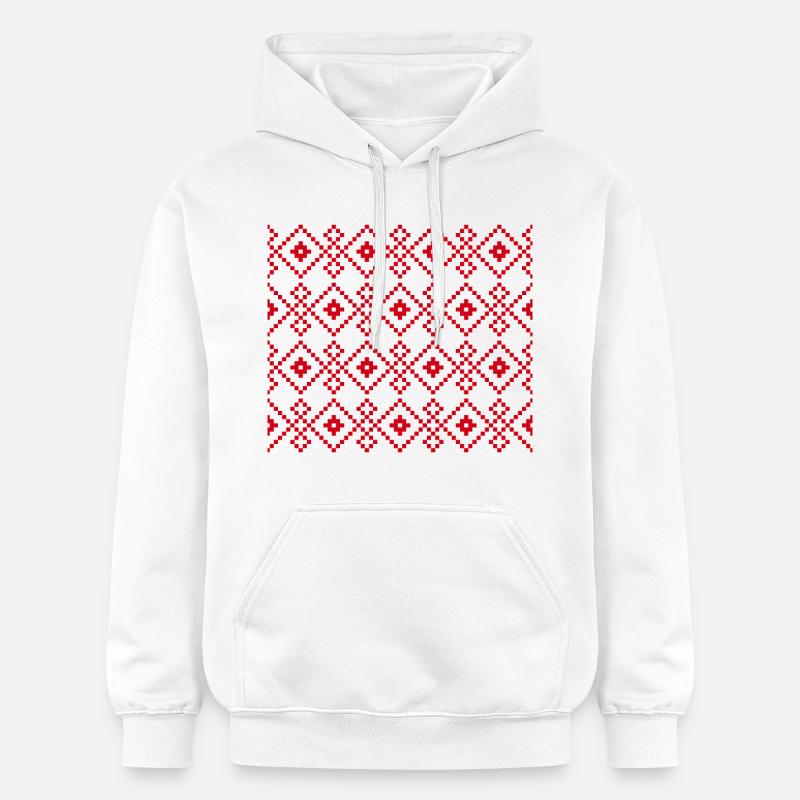 Pull uni de Noël (rouge) - Sweat à capuche Softstyle® Gildan Unisexe - blanc