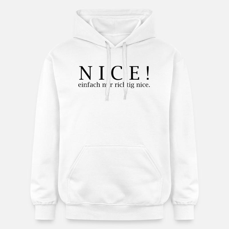 NICE! Einfach nur richtig nice. - Gildan Unisex Softstyle® Midweight Hoodie - Weiß
